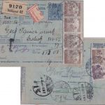 Ungarn - 10 f. Ganzsache/Einschreibepaketkarte Budapest - Szolnok 1918