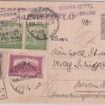 Ungarn - 20 K. Krone Ganzsache+Zusatz Bücherzettel Budapest - Berlin 1924