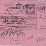 Ungarn - 2 f. Ganzsache/Dienstpostanweisung Tata - Komarom 1920