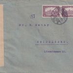 Ungarn - 2x50 f. Parlament Brief Budapest - Heidelberg 15.9.20 Devisenzensur