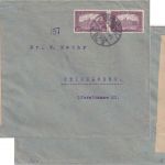 Ungarn - 2x50 f. Parlament Brief Budapest - Heidelberg 15.9.20 Devisenzensur