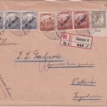 Ungarn - 40 f. Zita u.a. Einschreibebrief n. JUGOSLAWIEN Budapest - Vukovar 1918