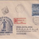 Ungarn - Int. Buntmetallkongress Einschreibebrief/Schmuck-FDC ESST Budapest 1955