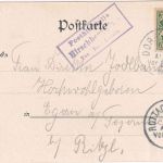 Bayern - Hirschberghaus T. Dorf Kreuth Posthilfstellen-Ra2 Karte n. Egern 1901