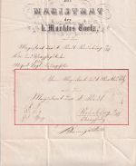 Bayern - Tölz 6/10 HKS Dienstbrief n. Neunburg v/W. 1865 m. Inhalt