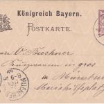 Bayern - Hausham 24. MÄR 89 K1 5 Pfg. Rauten Ganzsachenkarte n. München