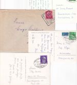 DR/Bizone/BRD - München/Bayrischzell/Bahnpost 3 Karten/1 Brief 1937/1958