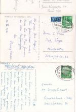 DR/Bizone/BRD - München/Bayrischzell/Bahnpost 3 Karten/1 Brief 1937/1958