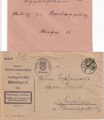 Bayern/DR/All.Bes./BRD - Miesbach 19 Briefe/Ganzsachen/Ansichtskarten ex 1904/76