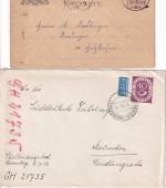Bayern/BRD - Bruckmühl (Mangfall) Ganzsache/Doppelbrief/Paketkarte ex 1889/1976