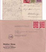 DR/All.Bes. - Übersee (Chiemsee) Postkarte 1922 + Brief 1946