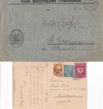 Bayern/DR/BRD - Traunstein 17 Belege(Briefe/Ansichtskarten/Notgeld) ca.1830/1976