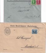 Bayern/DR/Bizone/BRD - Mainburg 6 Belege (5 Briefe/1 Karte) ca.1919/1959