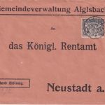 Bayern/BRD - Aiglsbach Dienstbrief/Paketkarte/Paketzustelliste 1919/1990