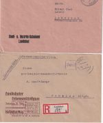 Bayern/DR/All.Bes./BRD - Landshut 26 Belege/1 Vignette ex 1885/1980
