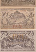 Bayern - Oberammergau 25-50-75 Pfg. 3 Notgeldscheine m. Jahreszahl "1921"