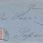 Bayern - Waging 19/5 HKS 3 Kr. Wappen geschn. großes Briefstück/Brief-Vds.