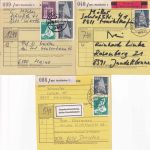 BRD - Marklkofen 3 Paketkarten ex 1985/88