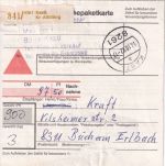 BRD - 2x450 Pfg. B&S Nachnahme-Paketkarte Kastl - Buch/Erlbach 1992
