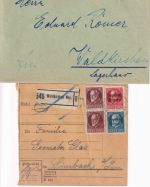 Bayern - Waldkirchen Paketkarte 1919 + Ortsbrief 1920