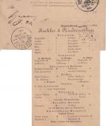 Bayern - 3 Pfg. Rauten Ganzsachenkarte m. priv. Zudruck Regensburg 1884