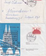Bayern/DR/All.Bes./BRD - Regensburg 63 Belege ex 1834/1996