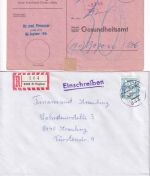 BRD - St. Englmar 1960/85 1x Drucksache(Nachporto), 1x Einschreibebrief