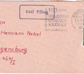 BRD - 8441 Pilling Landpost-Ra1 Brief Straubing - Regensburg 1962