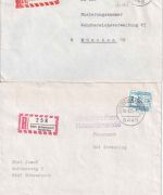 BRD - Schwarzach 2 Einschreibebriefe/1 Brief ex 1972/88