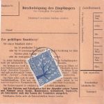 BRD - 2x1 M. Pfg. Bed. Deutsche u.a. Schnell-Eilpaketkarte Dietfurt 1963