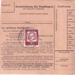 BRD - 4x50 Pfg. Bed. Deutsche u.a. Eil-Paketkarte Wurmannsquick ü. Eggenfelden