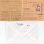 Bayern/BRD - Viechtach 2 Paketkarten (!!) + 1 Einschreibebrief ex 1918/1982