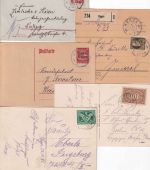 Bayern/DR - Regen 5 Belege (Paketkarte, Ganzsachen etc.) ex 1911/1925