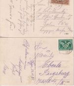 Bayern/DR - Regen 5 Belege (Paketkarte, Ganzsachen etc.) ex 1911/1925