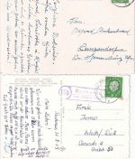 Bayern/All.Bes./BRD - Zwiesel 5 Belege (Landpost, Paketkarte etc.) ex 1919/1961