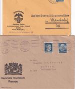Bayern/DR/All.Bes./BRD - Passau 43 Belege (sortenreich !!) ex 1901/1992