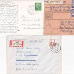 BRD - Falkenfels ü. Straubing Paketkarte/Karte/Einschreibebrief ex 1958/1977