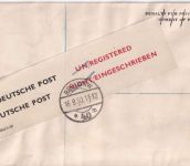 BRD - Hamburg 1950 brit. Dienst-Einschreibebrief n. Berlin