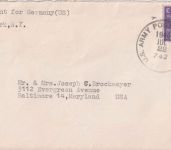 USA (Berlin) - 2x3 C. Jefferson Luftpostbrief APO 742 - Baltimore 22.7.1946