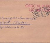 BRD - Kaiserslautern 1954 Dienstbrief (Flugplatz Landstuhl) n. Rastatt