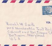 BRD - 90+30 Pfg. Posthorn/Heuss I Luftpostbrief n. USA München - Baltimore 1954