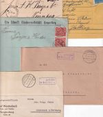 Bayern/DR/All.Bes. - Hengersberg 5 Belege ex 1883/1946