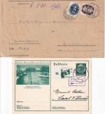 Bayern/DR - Abensberg 6 Belege (Zustellurkunde, Landpost etc.) ex 1890/1935