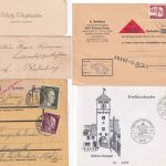 Bayern/DR/BRD - Kelheim 4 Belege (Paketkarte, Privat-GA etc.) ex 1915/1972