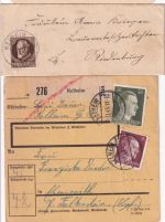 Bayern/DR/BRD - Kelheim 4 Belege (Paketkarte, Privat-GA etc.) ex 1915/1972