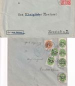 Bayern/DR/BRD - Siegenburg 4 Belege (Paketkarten, Dienstbriefe) ex 1919/1965
