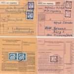 Bayern/DR/BRD - Siegenburg 4 Belege (Paketkarten, Dienstbriefe) ex 1919/1965