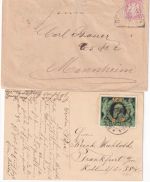 Bayern - Göggingen 4 Belege (Zeitungsgeldquittung etc.) 1875/1960