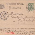 Bayern - Moosham 20. DEZ 96 Ganzsache n. München Unterschrift Postexpeditor !