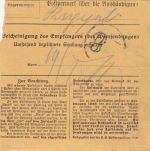 Bayern - 1 M. Ludwig u.a. Paketkarte Nittenau - Nürnberg 1920